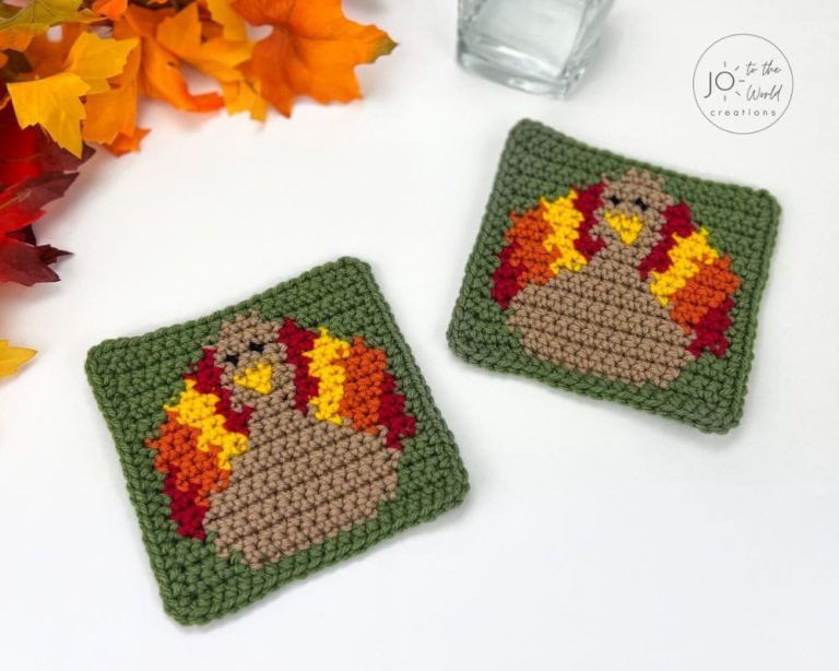 Crochet Turkey Coaster Pattern – Free
