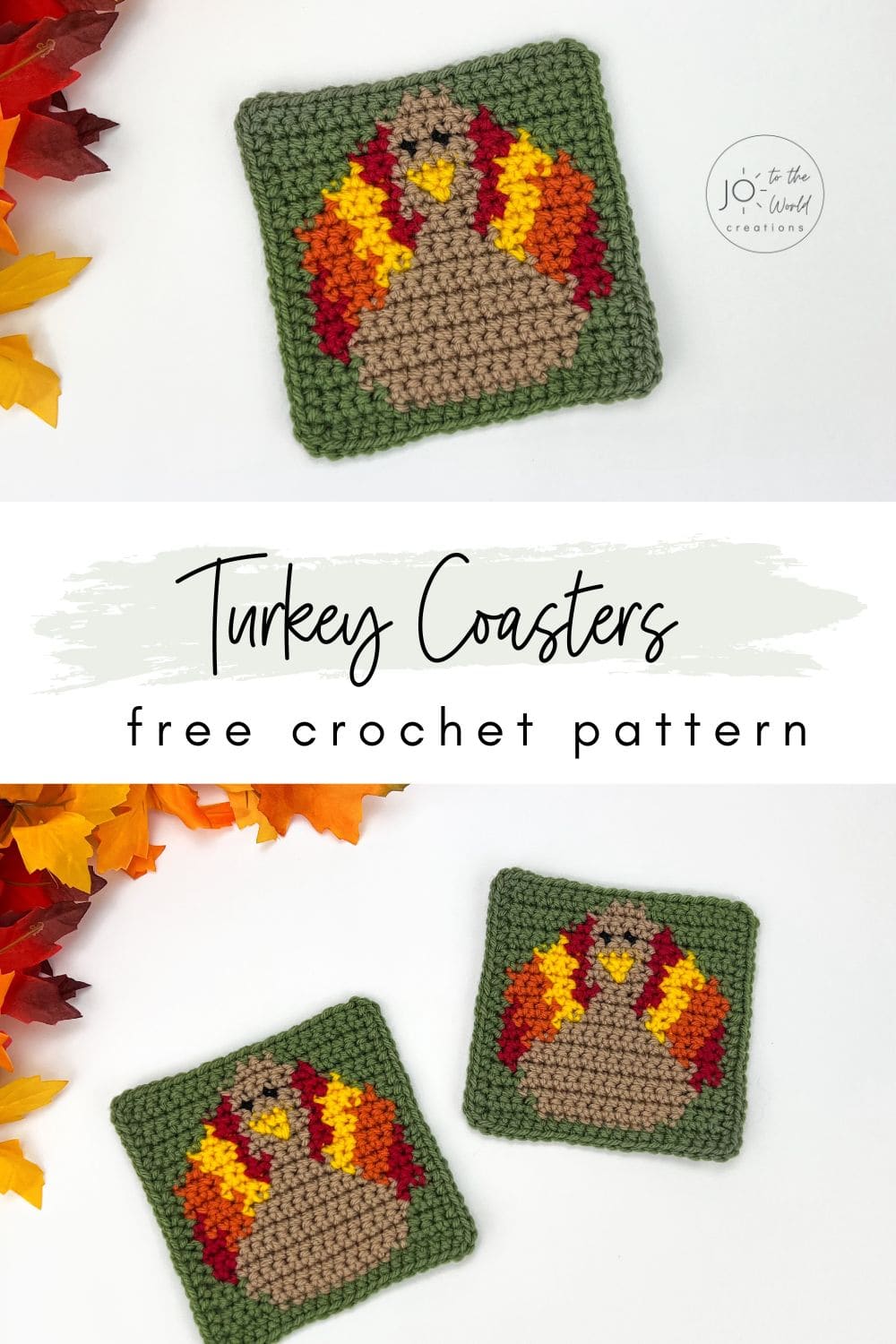 crochet turkey coaster pattern free