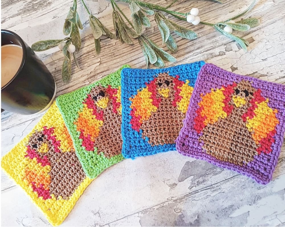 Crochet Turkey Coasters