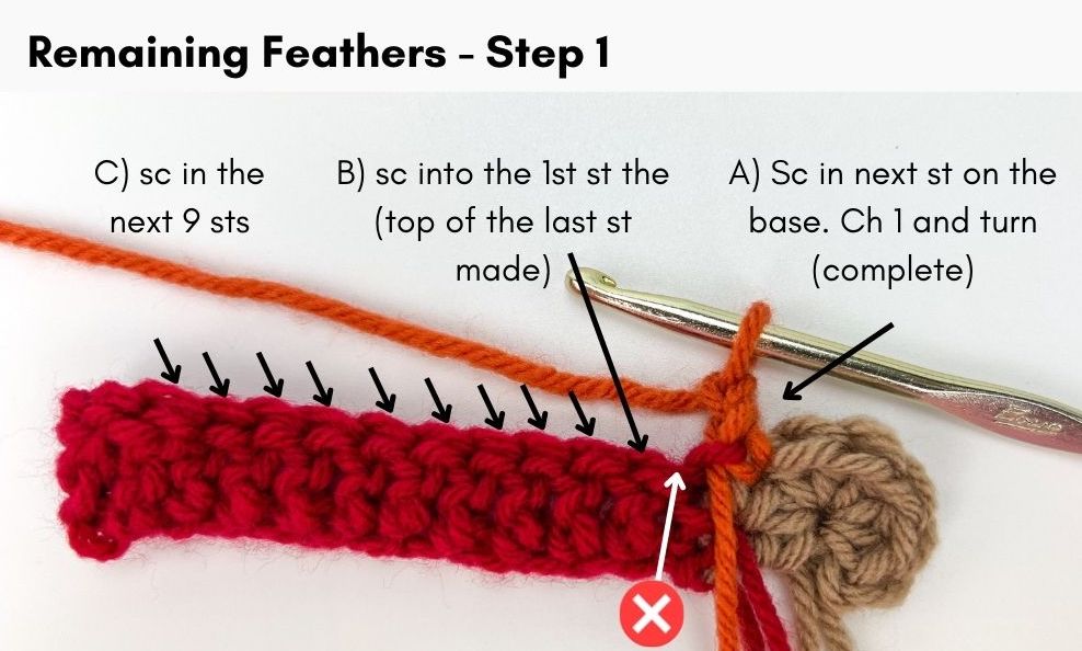 Feathers step 1
