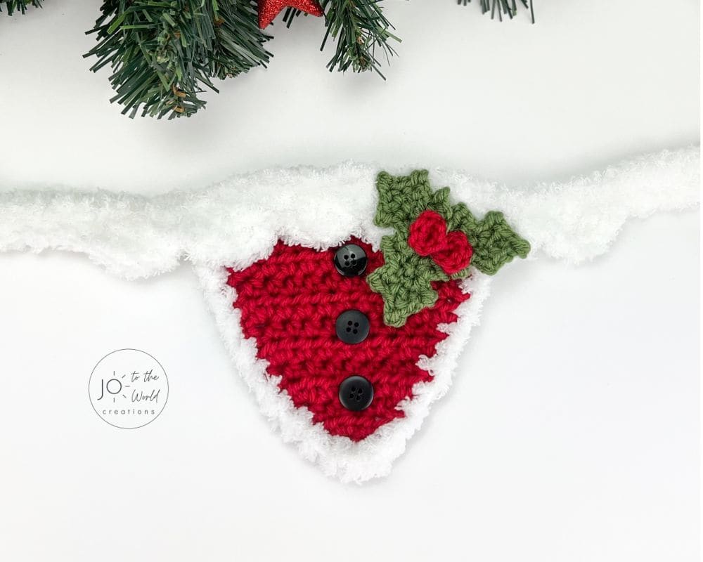 Crochet Christmas Cat Bandana