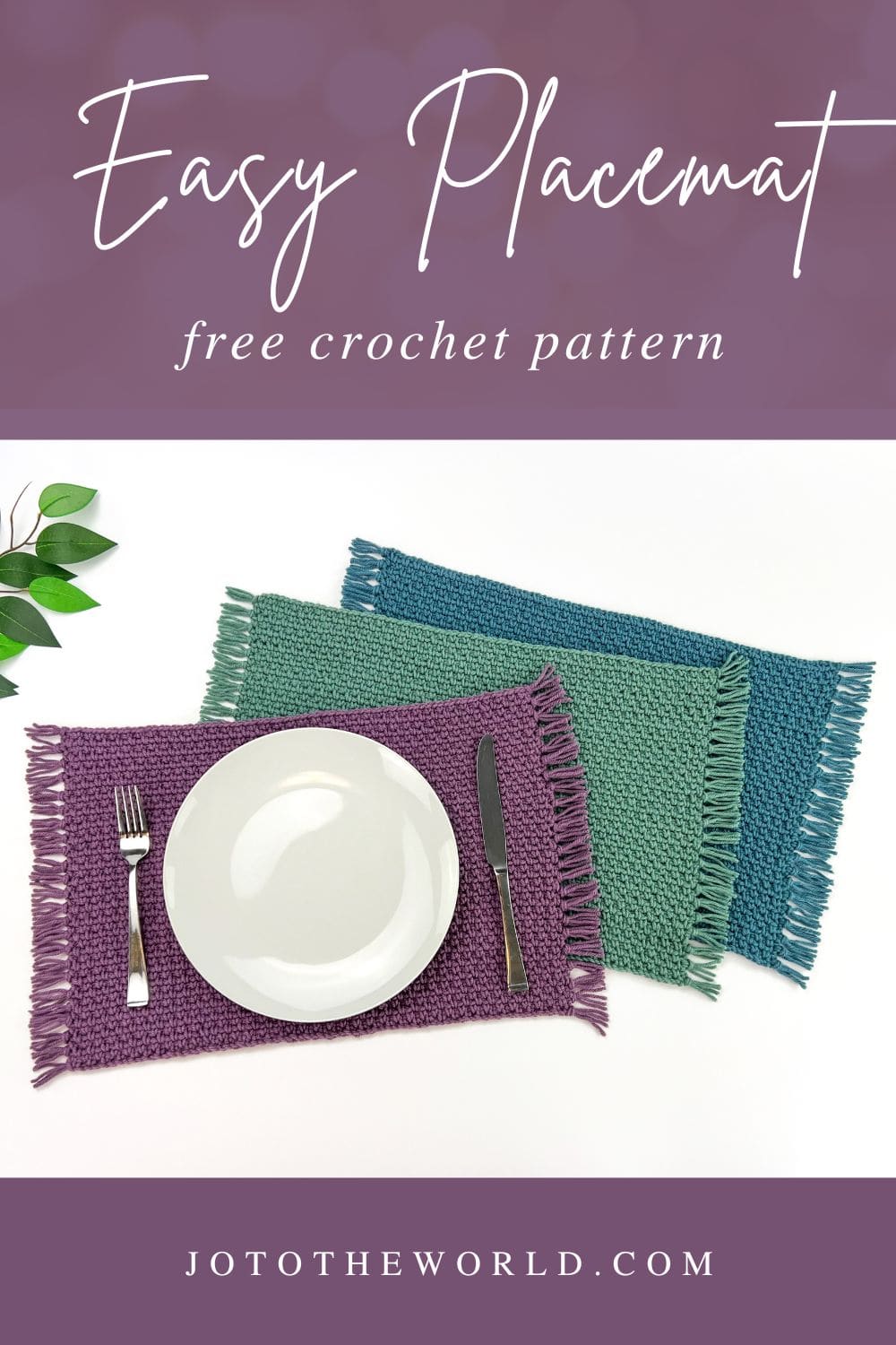 Crochet placemat free pattern