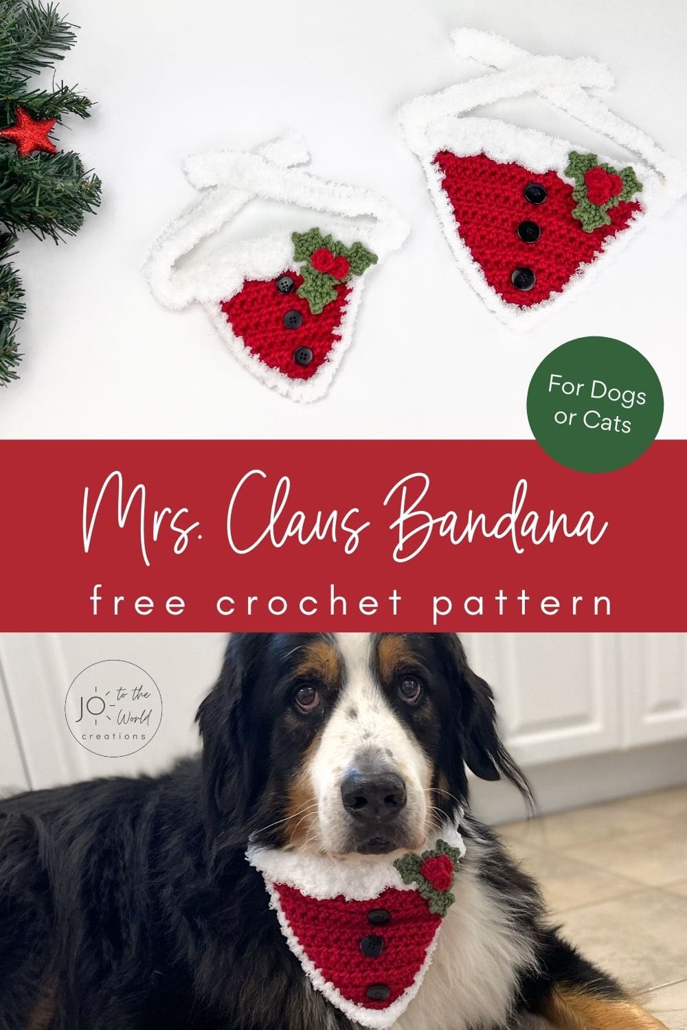 Free Crochet Pattern Mrs Claus Bandana