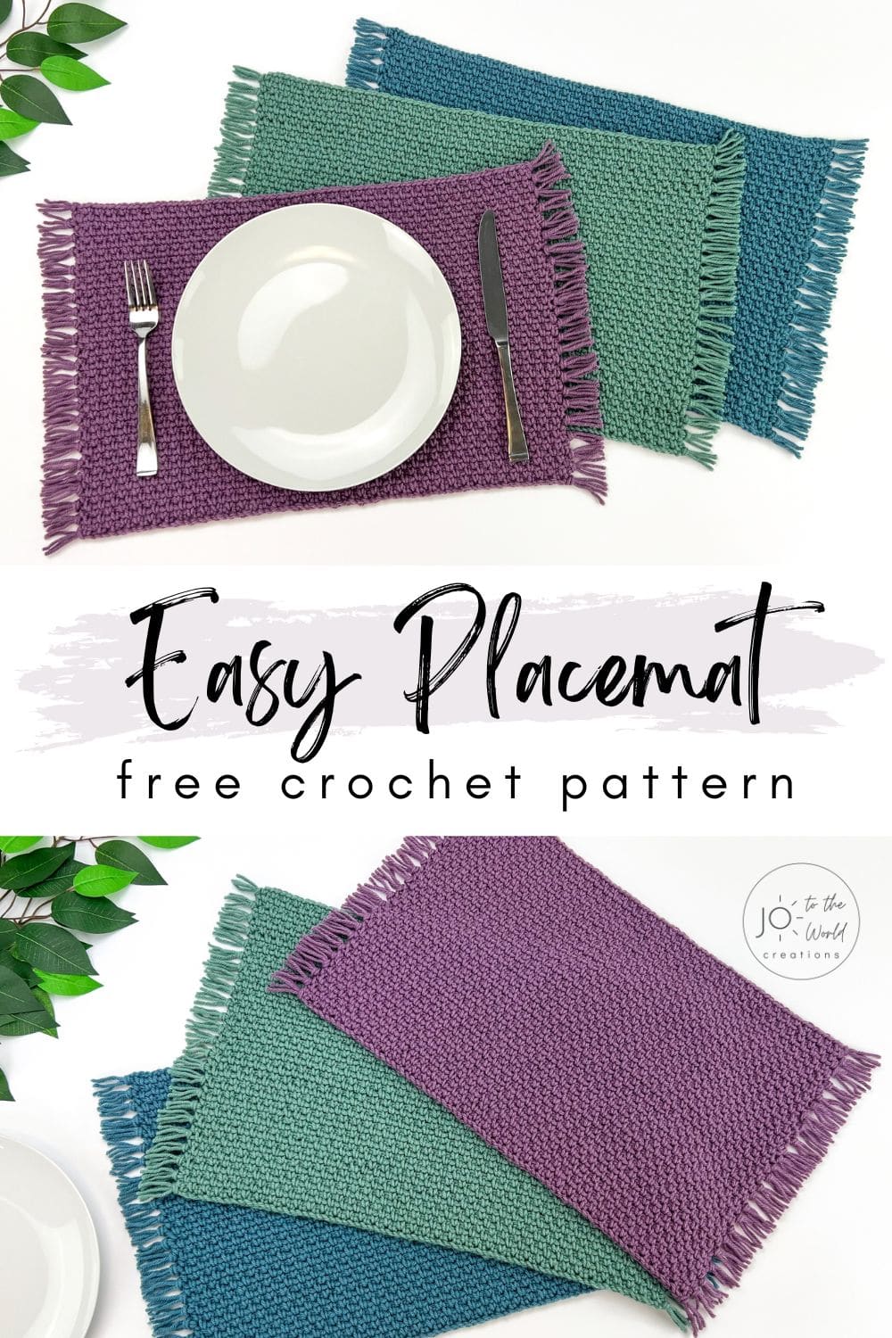 Free crochet placemat pattern