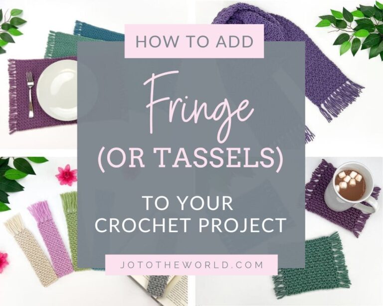 How to Add Tassels/Fringe to a Crochet Project (Cut Perfectly!)