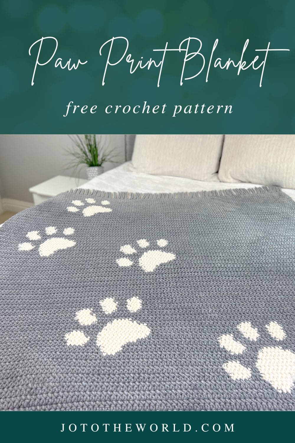 Crochet Paw Print Blanket Pattern Free