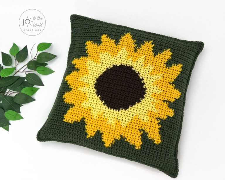 Crochet Sunflower Pillow Pattern