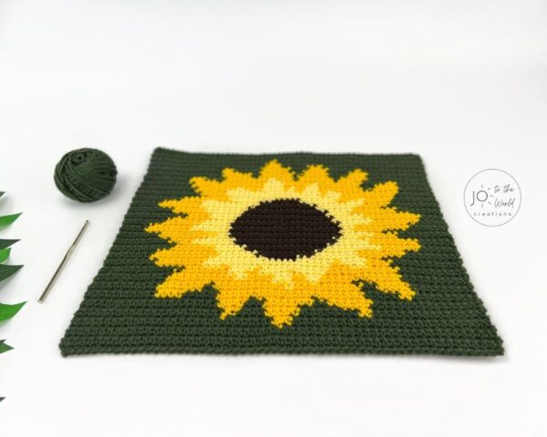 Work in progress - sunflower pillow
