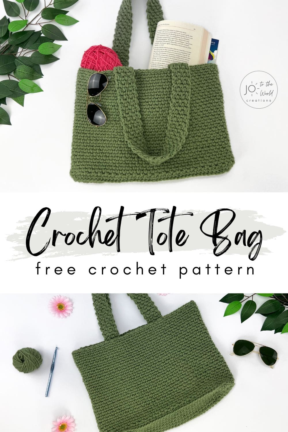 Crochet tote bag free pattern
