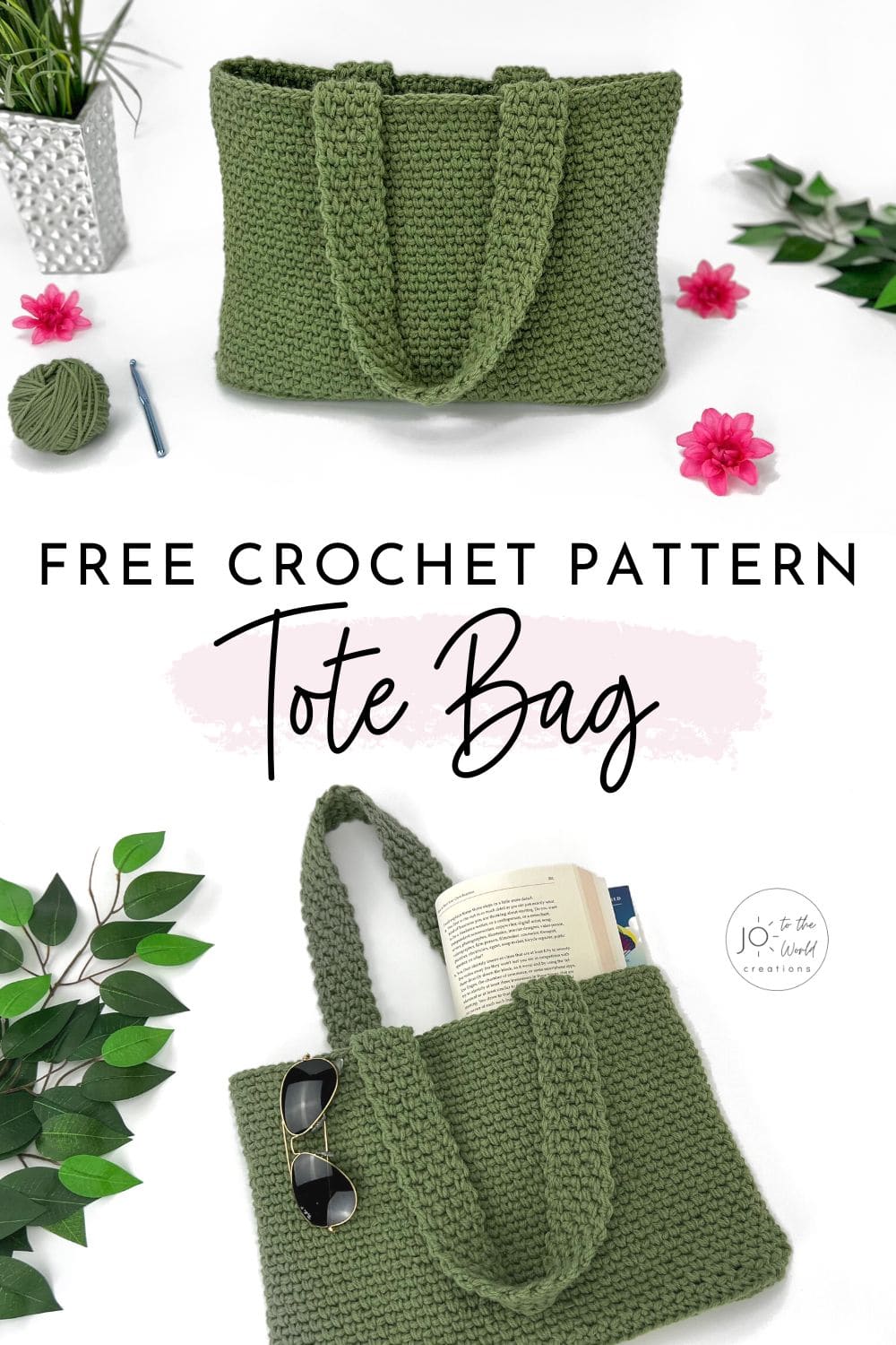Crochet tote bag free pattern