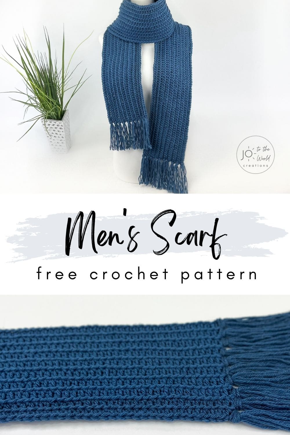 Men's scarf crochet pattern free