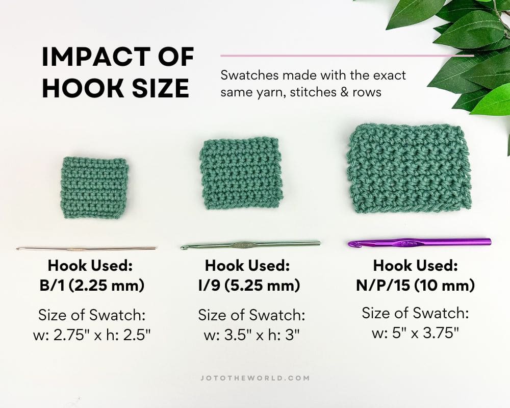Crochet hook size impact