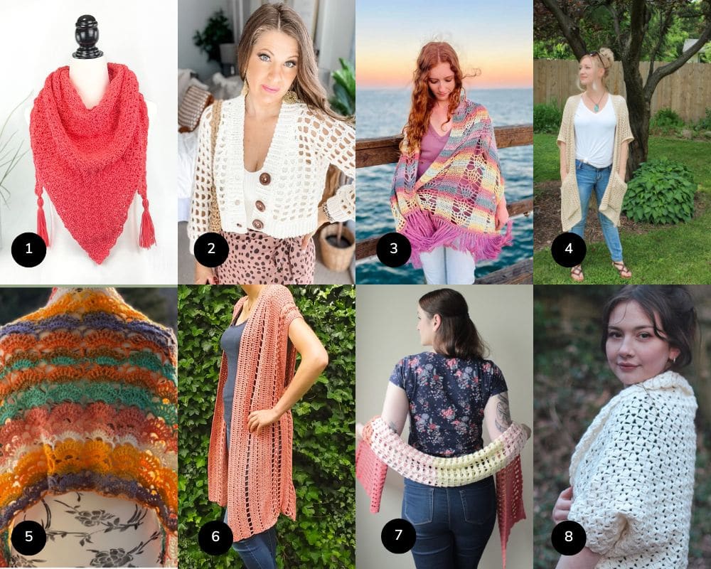 Crochet summer cardigan patterns and shawl patterns