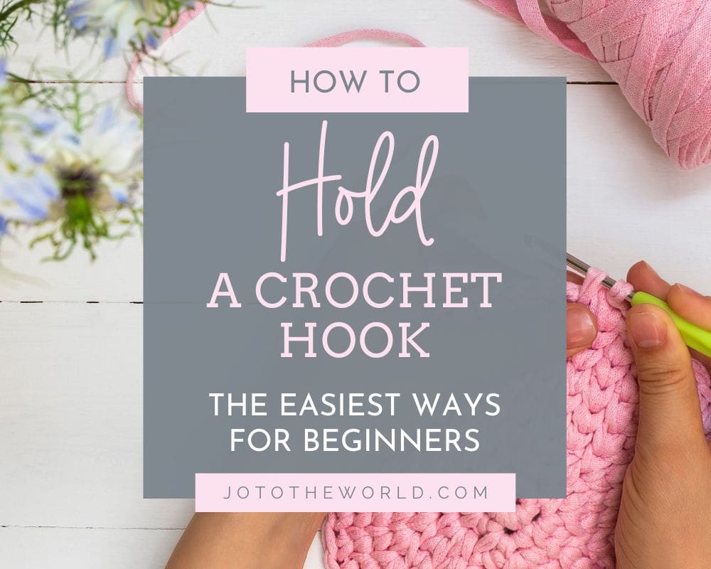 How to hold a crochet hook