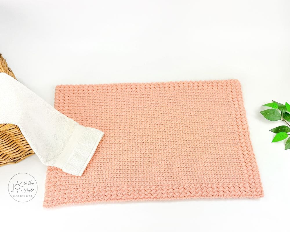 Crochet bath mat