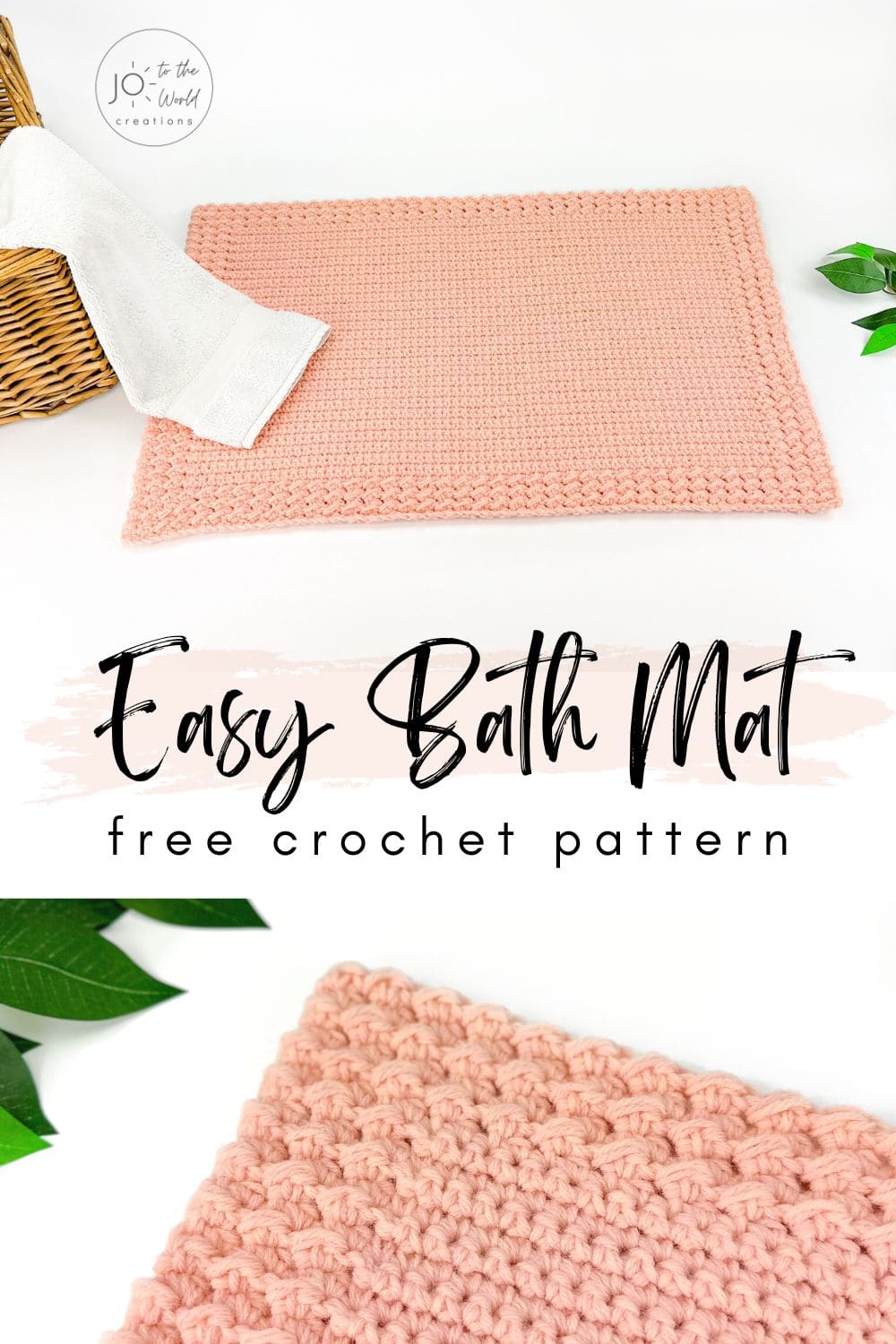 Easy bath mat crochet pattern free