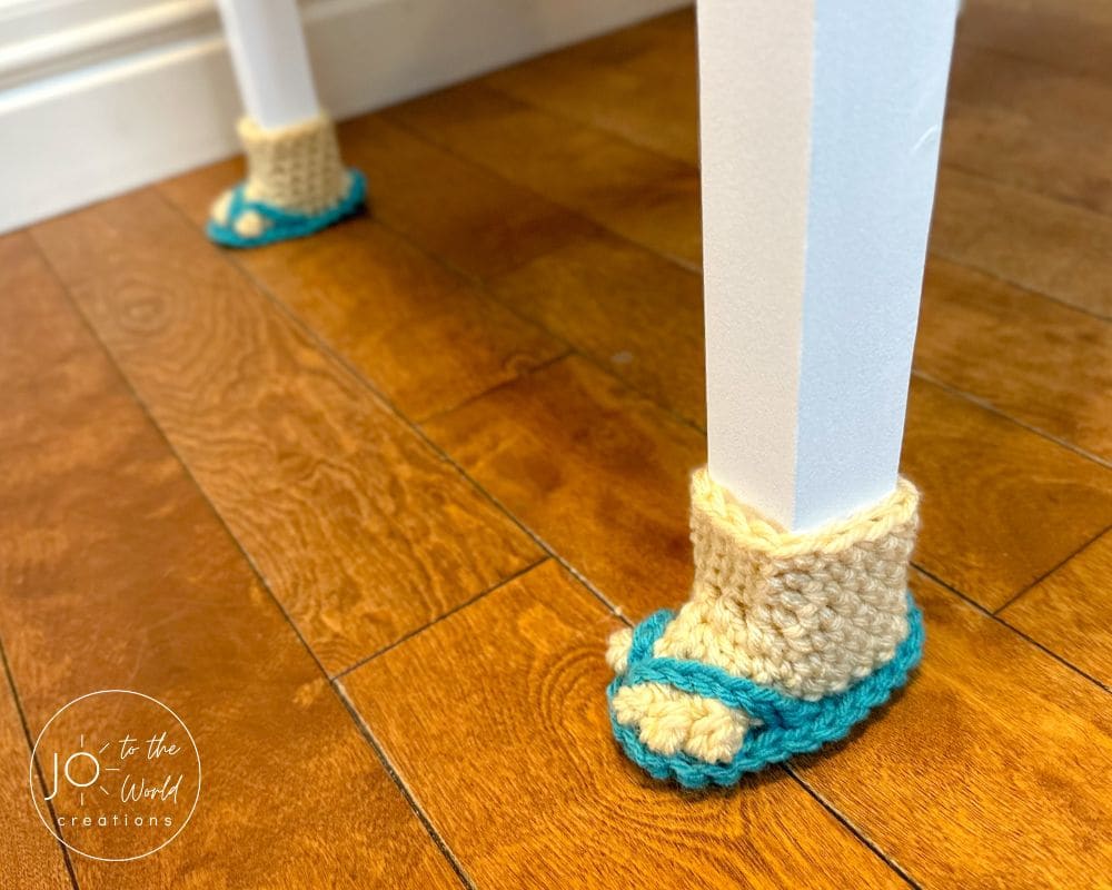 Flip Flop Crochet Chair Leg Covers