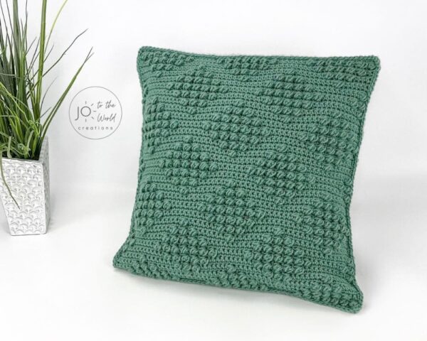 Boho crochet pillow