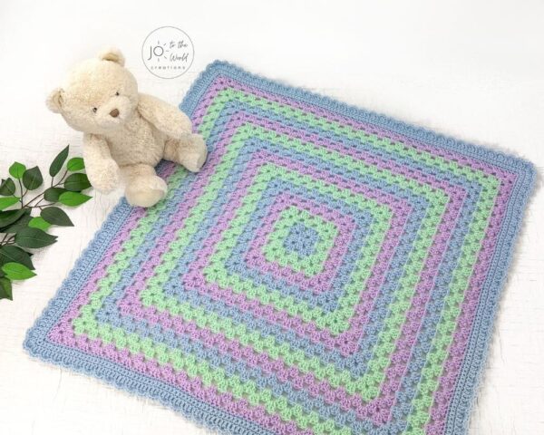 Continuous Granny Square Baby Blanket
