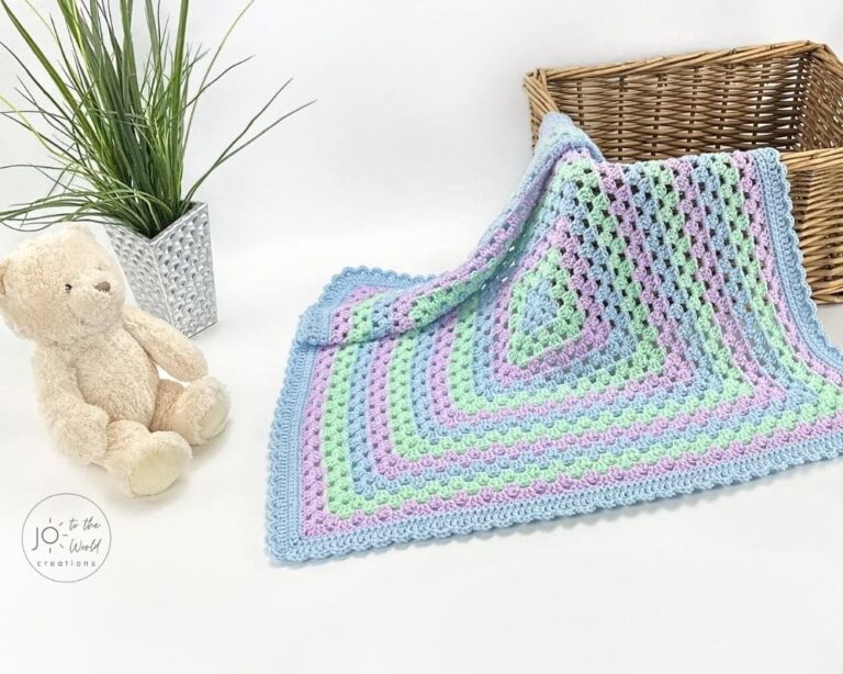 Continuous Granny Square Blanket Crochet Pattern