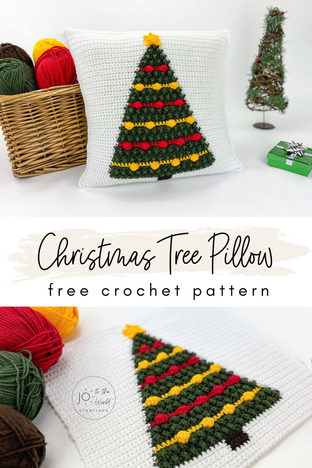 Christmas Tree Pillow Crochet Pattern Free