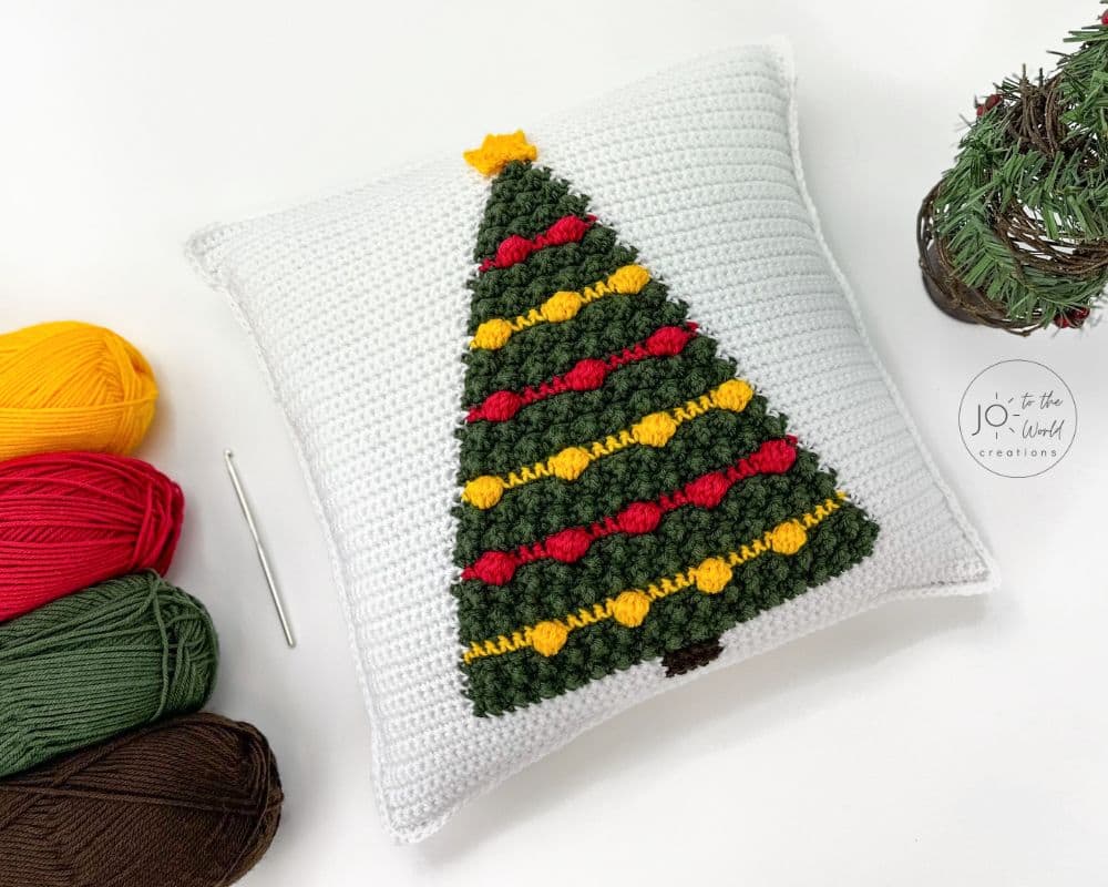 Crochet Christmas Tree Pillow Pattern