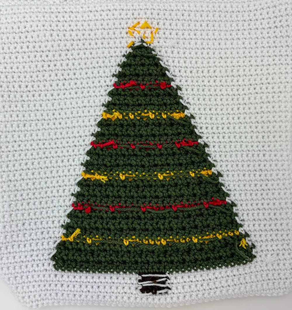 Christmas Tree Pillow - Free Crochet Pattern | Jo to the World Creations