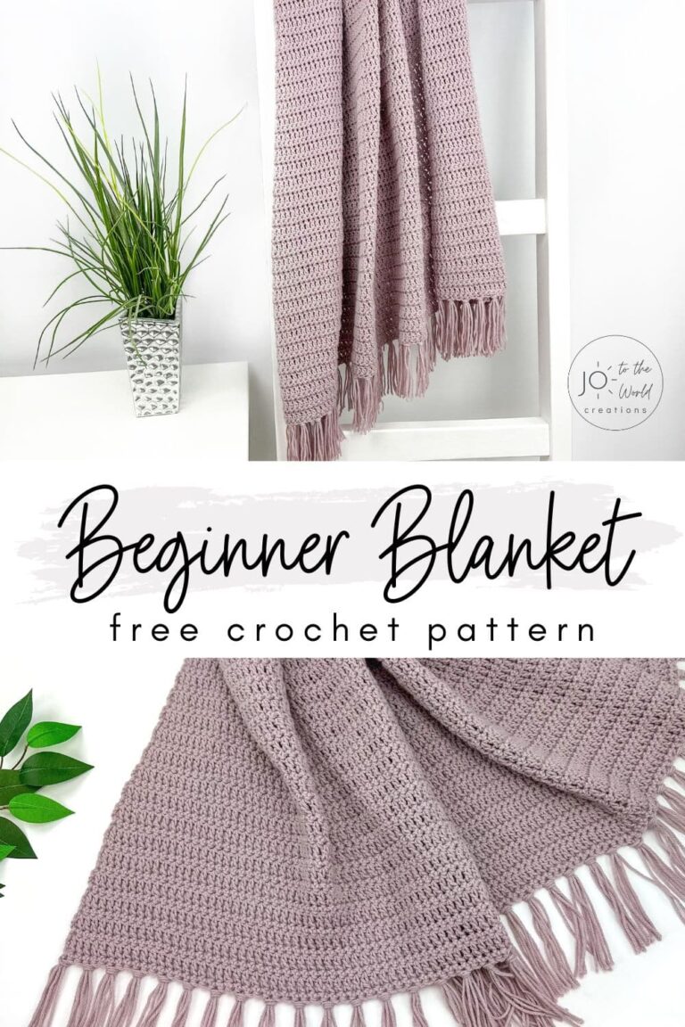 How to Crochet a Throw Blanket for Beginners - Free Pattern | Jo to the ...