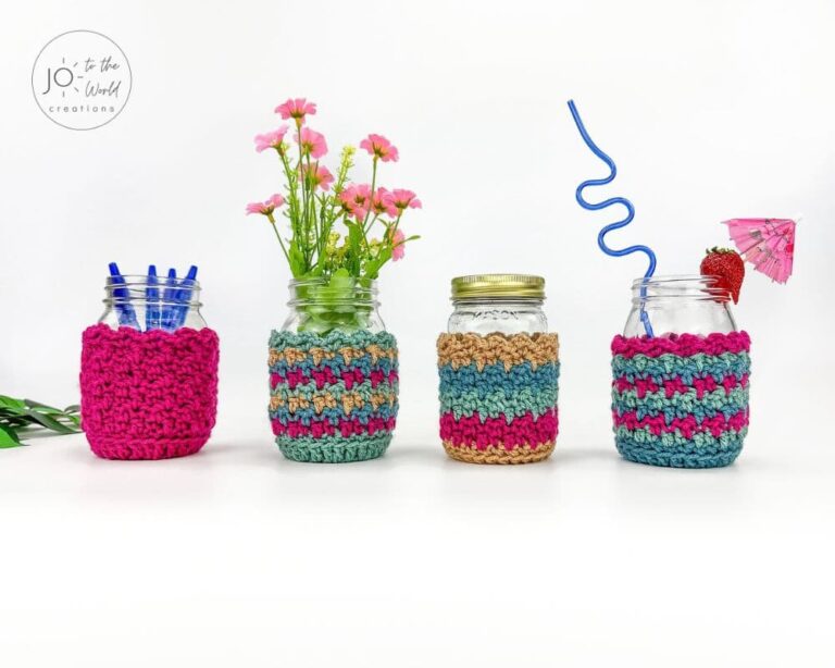 Crochet Mason Jar Covers – Free Pattern