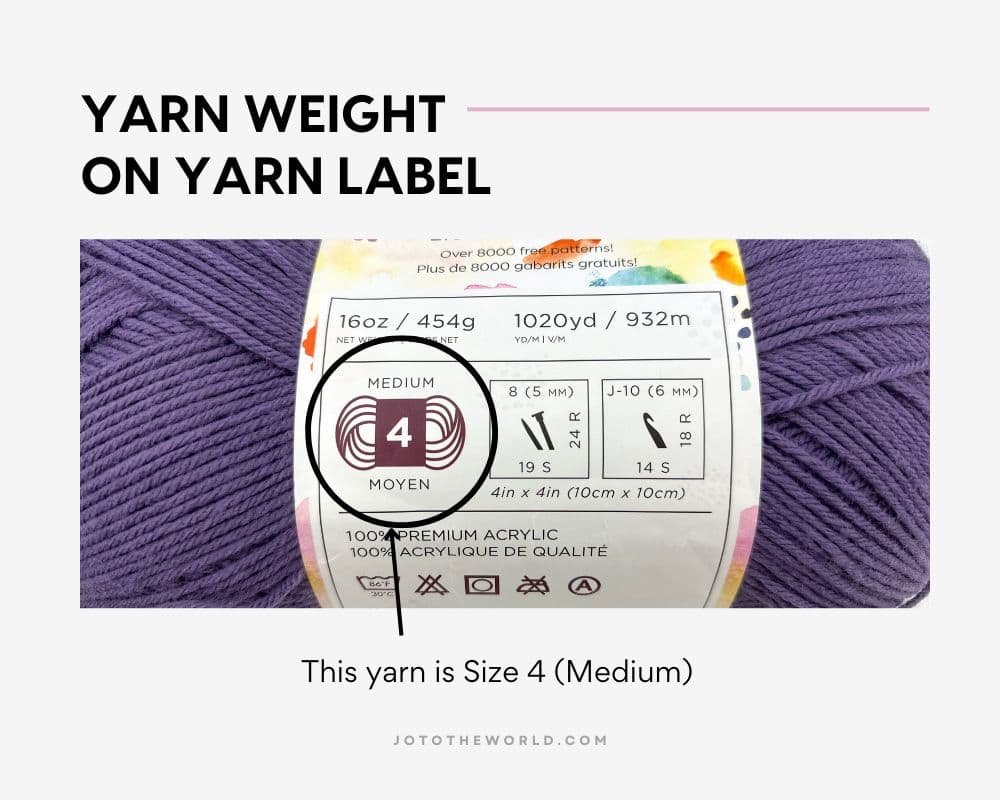 Yarn weight on yarn lable