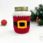 Christmas Crochet Jar Cover Pattern