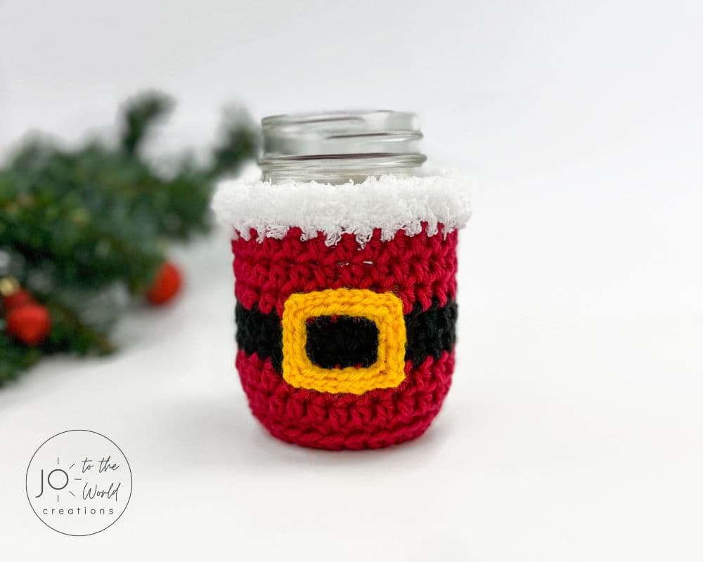 Christmas Crochet Mason Jar Cover Pattern