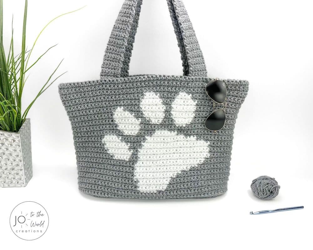Crochet Paw Print Bag Pattern