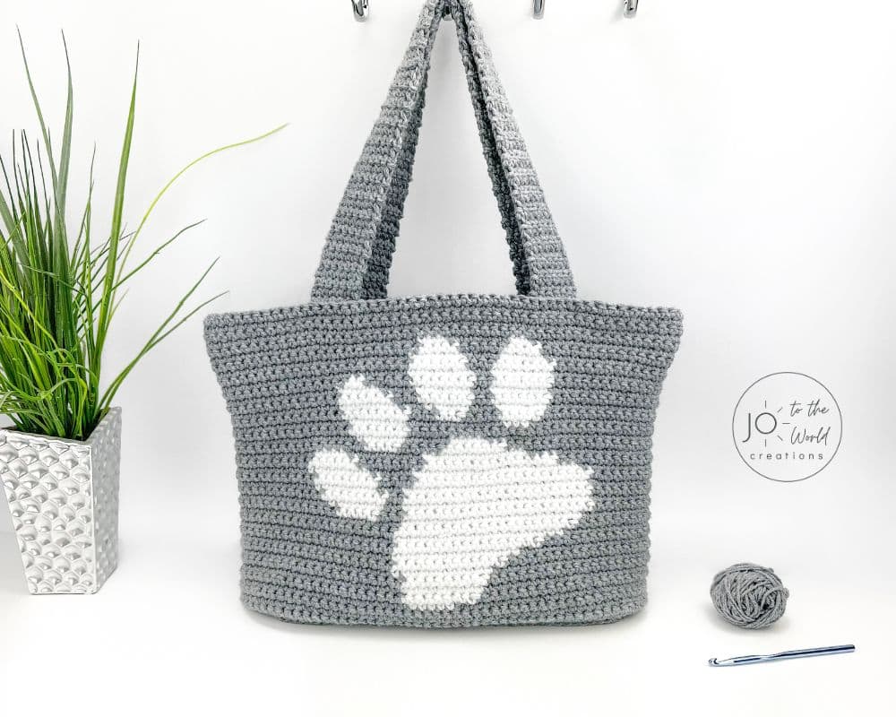 Crochet Paw Print Bag Pattern