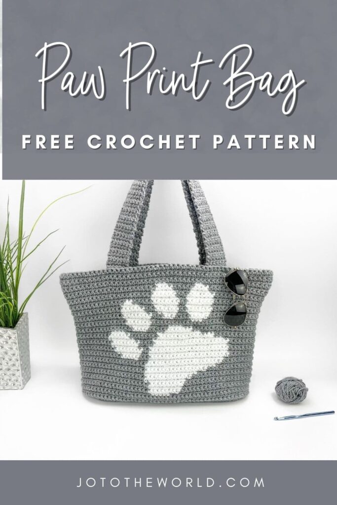 Free Crochet Paw Print Bag Pattern
