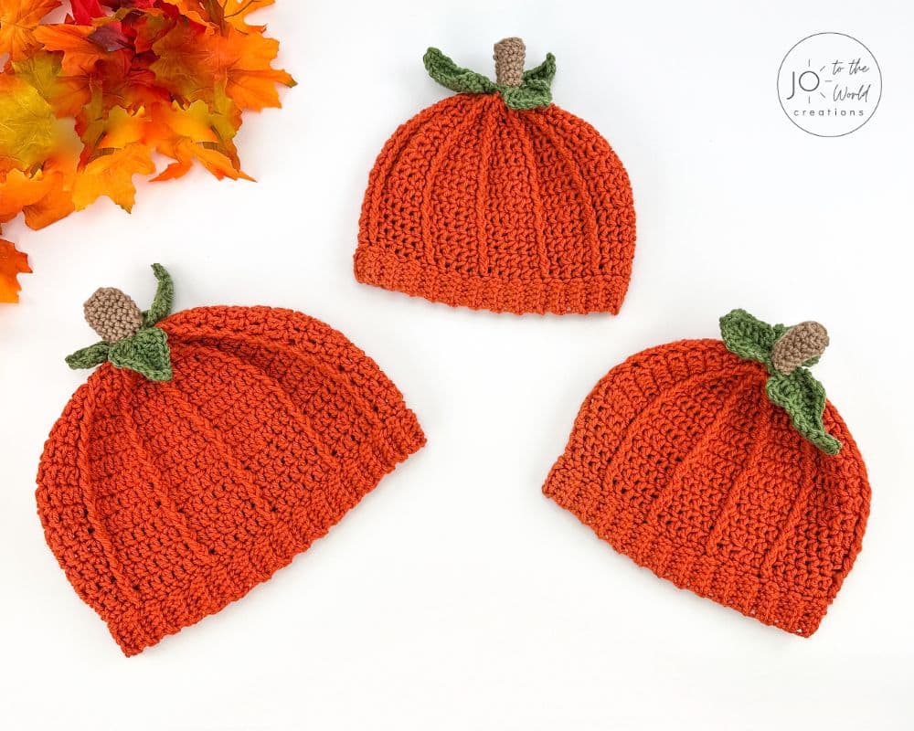Crochet Pumpkin Hat - All Sizes