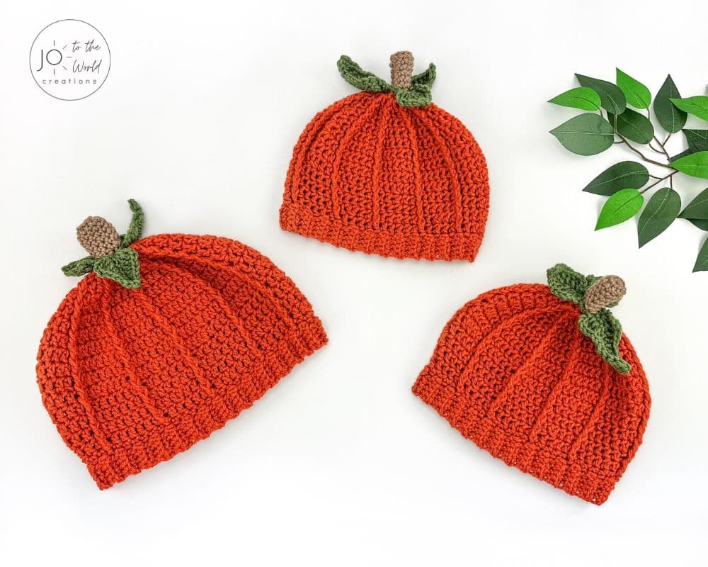 Crochet Pumpkin Hat - All Sizes