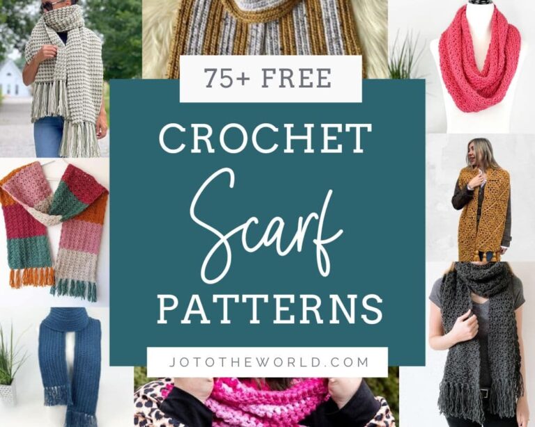 75+ Beautiful & Easy Crochet Scarf Patterns – Free