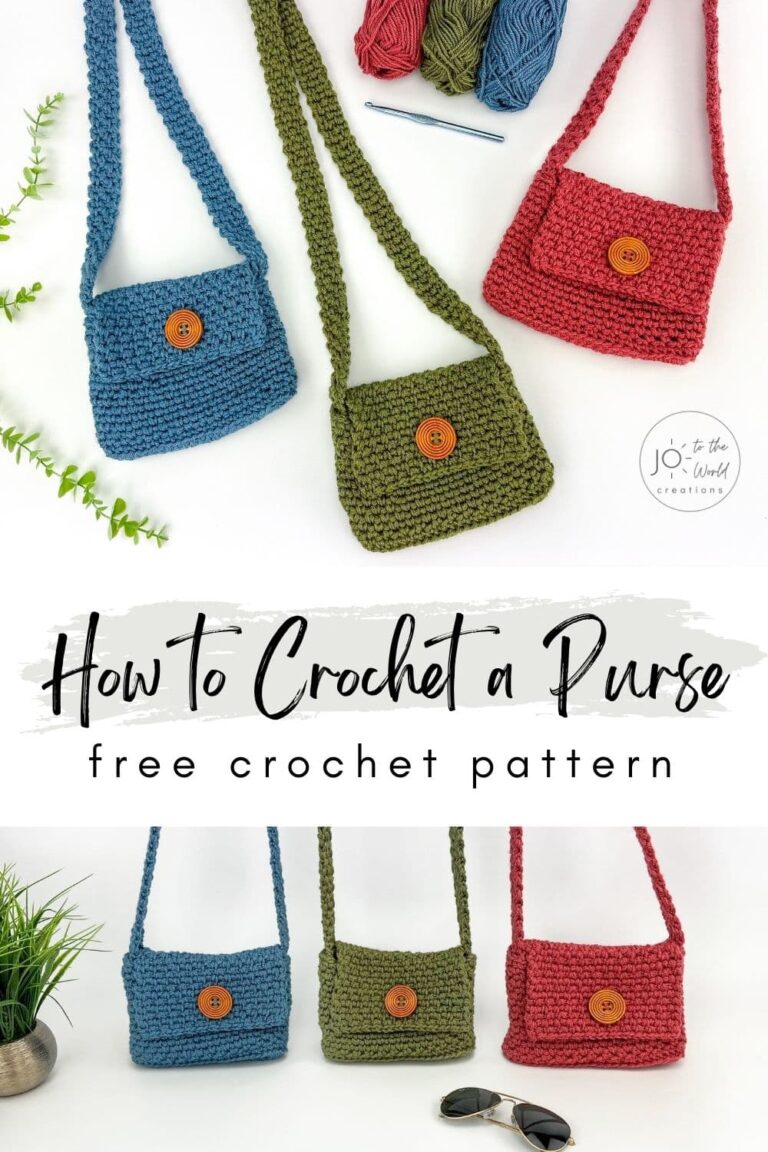 How to Crochet a Purse (Moss Stitch Purse Free Pattern) Jo to the