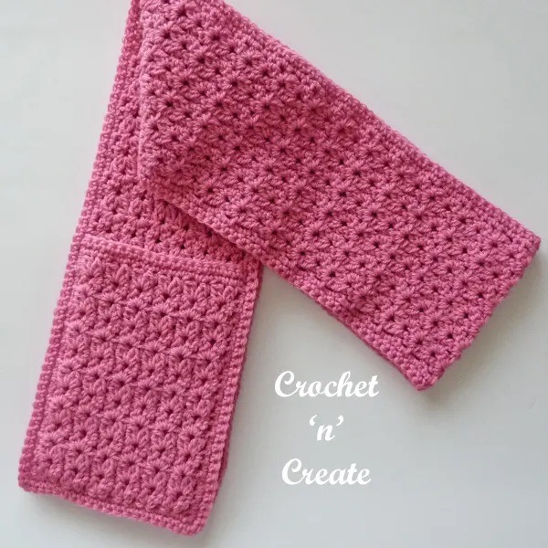 Crochet Pocket Scarf 
