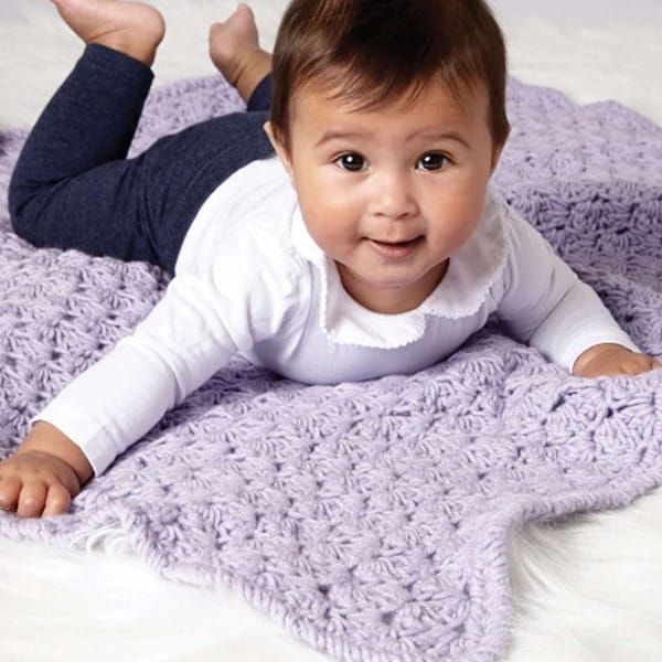 Caron Textured Baby Blanket