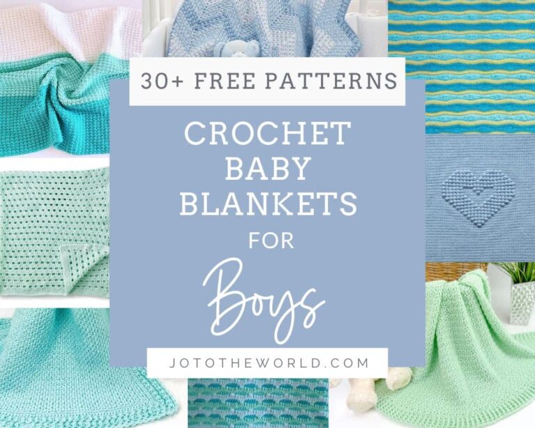 30+ Cute, Easy & Free Baby Boy Crochet Blanket Patterns