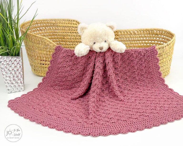 Easy Shell Blanket – Free Crochet Pattern