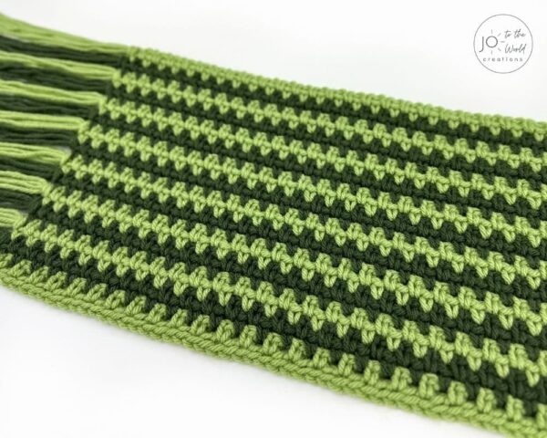 Moss Stitch Crochet Scarf