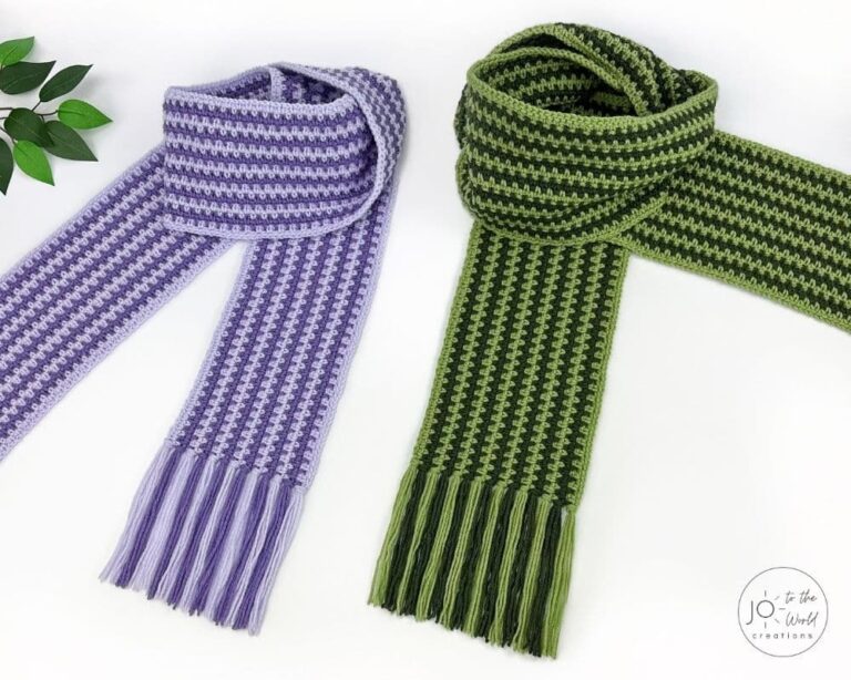 Easy Moss Stitch Scarf – Free Crochet Pattern