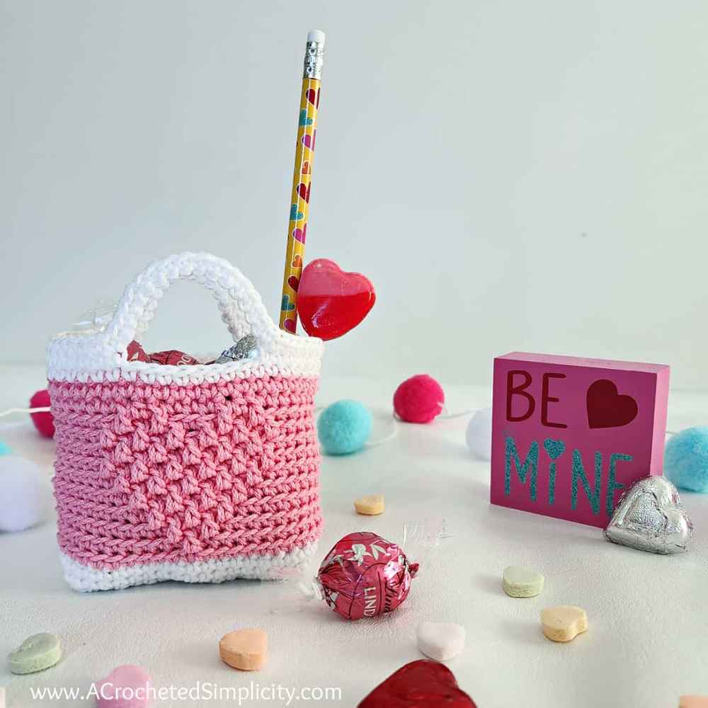 Crochet Valentine Treat Bags