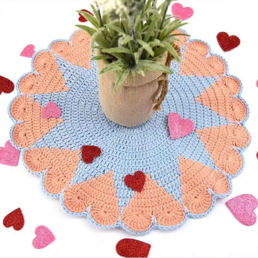 I See Hearts Crochet Doily