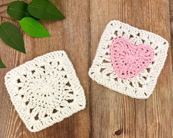 Crochet Heart Square Pattern