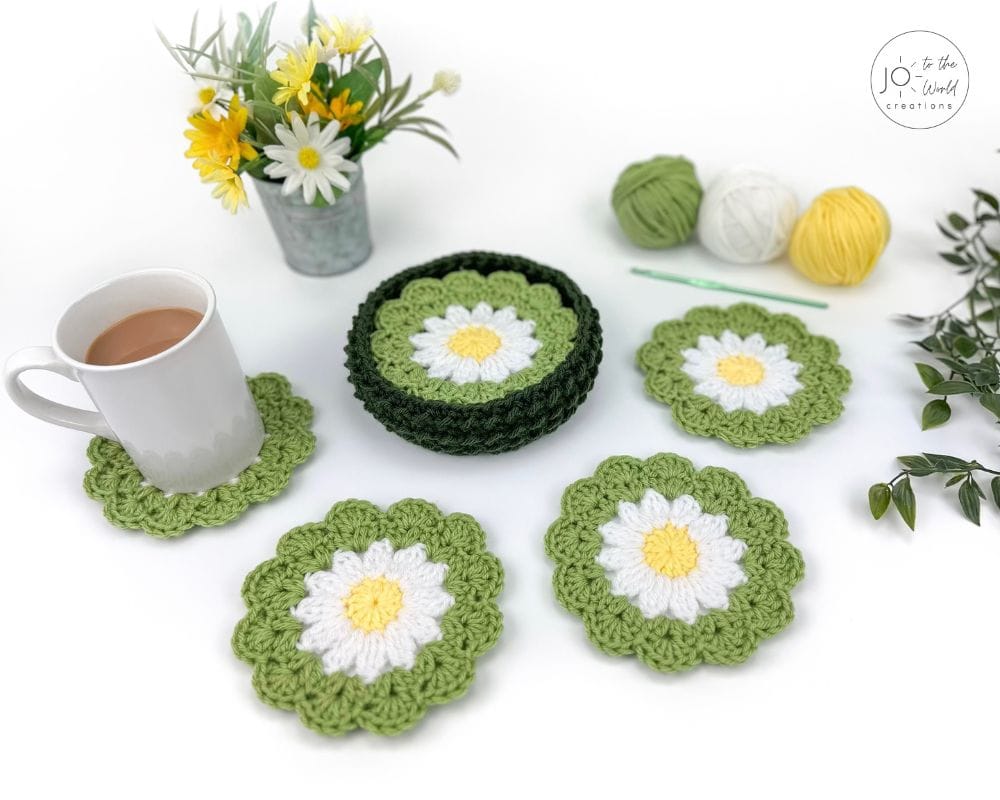 Daisy Coaster Holder Crochet Pattern