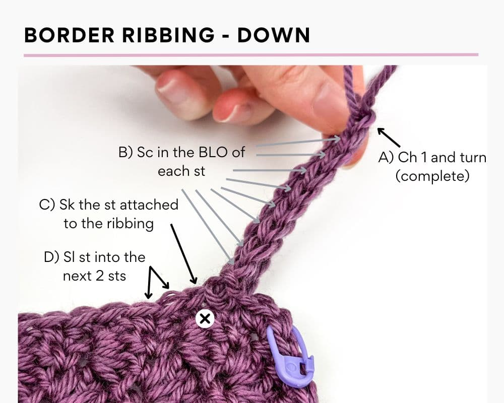 Border Ribbing - Down